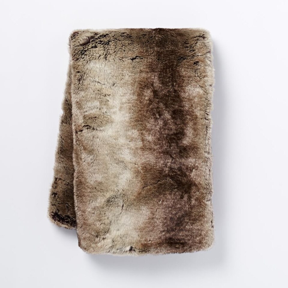 Faux Fur Ombre Throws